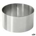 Molde para Empratar Aço Inoxidável Prateado 10 cm 0,8 mm (24 Unidades) (10 X 4,5 cm)