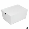 Caixa de Organização Empilhável Confortime com Tampa 35 X 26 X 16 cm (6 Unidades)