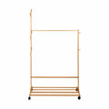 Bengaleiro com Rodas Confortime Natural Bambu 100 X 35 X 170 cm