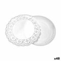 Conjunto de Tabuleiros para Alimentos Algon Redonda Branco 4 Peças 16 X 16 X 1,5 cm (48 Unidades)