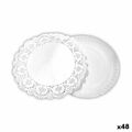 Conjunto de Tabuleiros para Alimentos Algon Redonda Branco 3 Peças 21 X 21 X 1 cm (48 Unidades)