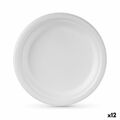 Conjunto de Pratos Algon Descartáveis Branco Cana-de-açúcar 22 cm (12 Unidades)