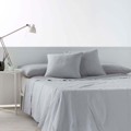 Lençol de Cima Naturals Cinzento Cama de 90 (160 X 270 cm)