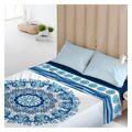 Lençol de Cima Costura Greek Indigo Cama de 90 (160 X 270 cm)