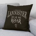 Capa de Travesseiro Game Of Thrones Lannister a Preto 45 X 45 cm