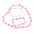 Conjunto Colar e Pulseiras Inca Cor de Rosa Infantil