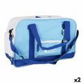 Saco de Desporto com Porta-sapatos Longfit Care Azul/branco (2 Unidades)