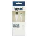 Cabo USB para Micro USB Iggual IGG316931 1 M Branco