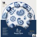 Louça Santa Clara Noia 18 Peças Porcelana Redonda (2 Unidades)