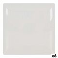 Recipiente de Cozinha La Mediterránea Elite Branco Cerâmica Quadrado 30 X 30 X 2,5 cm (6 Unidades)