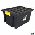 Caixa de Armazenagem com Tampa Brico Dem Brico 55 L 63 X 43 X 29 cm (3 Unidades)