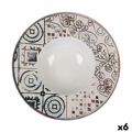 Prato Fundo La Mediterránea Grecia Porcelana ø 28 cm (6 Unidades)