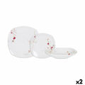 Conjunto de Louça Home Style Sakura 18 Peças Porcelana Quadrado (2 Unidades)