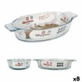 Recipiente de Cozinha Quttin VEN8435476251502 Oval Vidro 400 Ml 20 X 11,5 X 4 cm (8 Unidades) (20 X 11,5 cm)