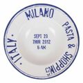 Prato para Massa Santa Clara Milano Porcelana ø 28 cm Azul (6 Unidades)