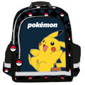 Mochila Escolar Pokémon Pokeball Azul Preto