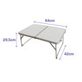 Mesa Dobrável Marbueno Alumínio Branco 64 X 29,5 X 42 cm