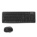 Teclado e Rato Coolbox COO-KTR-02W Qwerty Espanhol Preto sem Fios