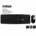 Teclado e Rato Nilox USB Preto