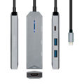 Hub USB Aisens ASUC-4P002-GR Cinzento 100 W