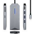 Hub USB Aisens ASUC-8P004-GR Cinzento 100 W 4K Ultra Hd