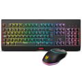 Teclado Krom Nxkromkblsp Preto Multicolor Qwerty Espanhol