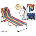 Ligstoel Textiline Multicolor 185 X 57 X 26 cm