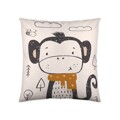 Capa de Travesseiro Popcorn Scarf Monkey (60 X 60 cm)