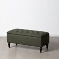 Banqueta 94 X 43 X 41 cm Linho Verde-escuro