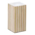 Castiçais Bege Bambu Madeira Mdf 10,5 X 10,5 X 21 cm