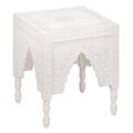 Mesa de Apoio Madeira Branco 36 X 36 X 42 cm Dmf