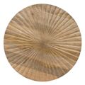 Mesa de Apoio 53 X 53 X 42 cm Natural Preto Metal Madeira