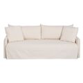 Sofá-cama 200 X 94 X 86 cm Tecido Sintético Creme