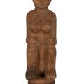 Figura Decorativa Natural Africano 14 X 14 X 88,5 cm