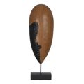 Figura Decorativa Castanho Máscara 18 X 11 X 54 cm