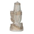 Figura Decorativa Branco Natural Hindu 20 X 20 X 40 cm