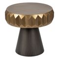 Mesa de Apoio Pequena Preto Dourado Ferro 63 X 63 X 62 cm