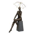 Figura Decorativa Cobre Mulher 25 X 17,5 X 44 cm