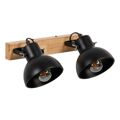 Luz de Parede Preto Bege Madeira Ferro a 220-240 V 36 X 21 X 17 cm