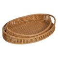 Tabuleiro Natural Bambu 56 X 37 X 9,5 cm (2 Unidades)