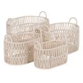 Conjunto de Cestos Branco Corda 50 X 36 X 36 cm (4 Unidades)