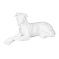 Figura Decorativa Branco Cão 18 X 12,5 X 37 cm