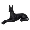 Figura Decorativa Preto Cão 37,5 X 13,5 X 22 cm