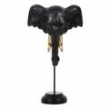 Figura Decorativa Preto Dourado Elefante 20,5 X 14,3 X 35,5 cm