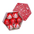 Bolas de Natal Branco Vermelho Papel Polyfoam Boneco de Neve 7,5 X 7,5 X 7,5 cm (7 Unidades)