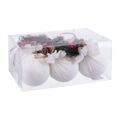 Bolas de Natal Branco Multicolor Bombazina Foam 6 X 6 X 6 cm (6 Unidades)