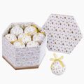 Bolas de Natal Branco Dourado Papel Polyfoam 7,5 X 7,5 X 7,5 cm (14 Unidades)