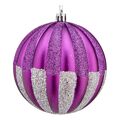 Bolas de Natal ø 10 cm 6 Unidades Prateado Roxo Pvc