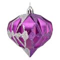 Bolas de Natal Diamante ø 8 cm 6 Unidades Prateado Roxo Plástico