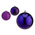 Bolas de Natal ø 10 cm 6 Unidades Roxo Plástico